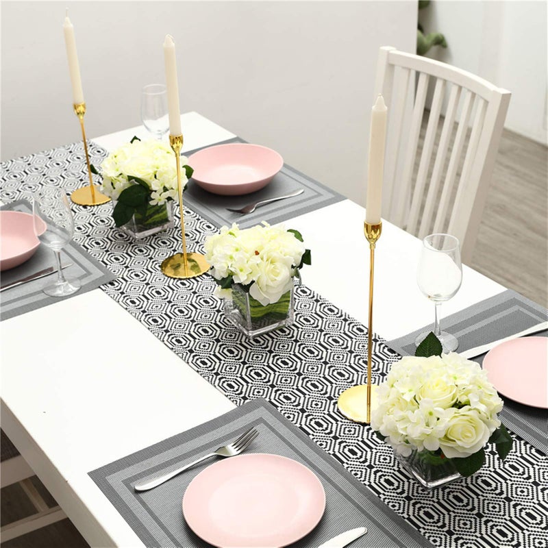 Fule Artificial Silk Rose Flower Centerpiece Arrangement in vase for Home Wedding Decoration (Spring White) - Image 2
